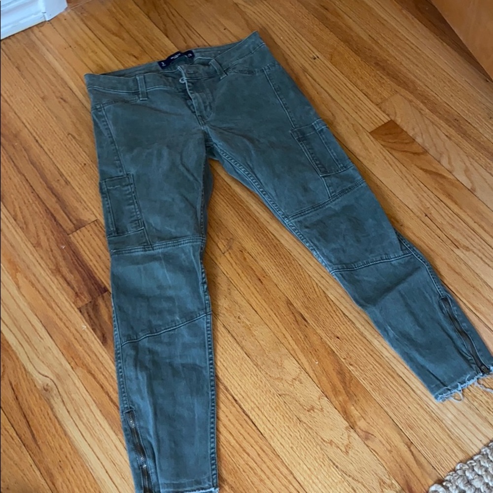Hollister Low Rise Army Green Pants